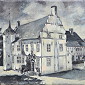 „Herrenhaus Hoyerswort“ . Acryl auf Leinwand . 21 x 30 cm . 2023